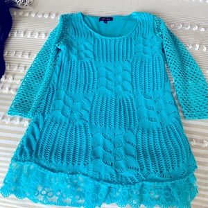 Knitted lined with lace skirt top , small by Melissa Paige